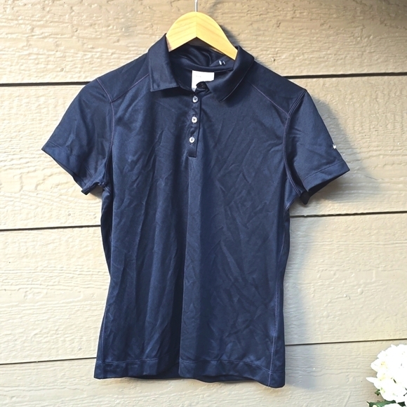 NIKE GOLF Ladies Dri-FIT Pebble Texture Sport Shirt NEW NWT BLACK MFeatures High - Picture 4 of 10